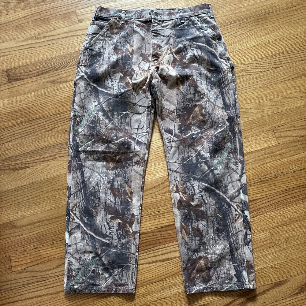 Carhartt Pants Mens 38x32 Camo Carpenter Realtree Relax Fit B235 CAP Vintage USA